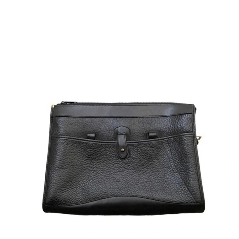 Dooney & Bourke Vintage 1980s Black Pebbled Leather‎ Shoulder Bag